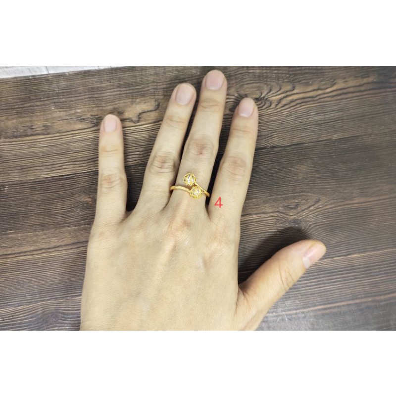 Fifi Fashion Cincin Fashion Model Perhiasan Lapis Emas 18K C0015