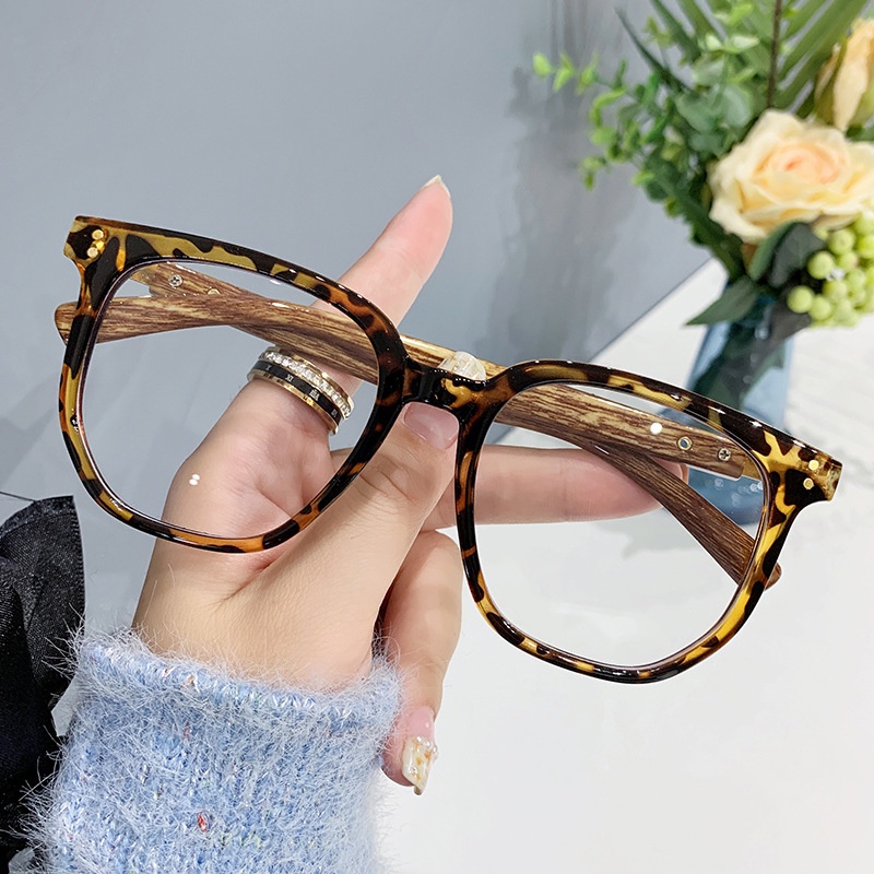 Kacamata anti blue light Bahan Kayu Gaya retro Serbaguna