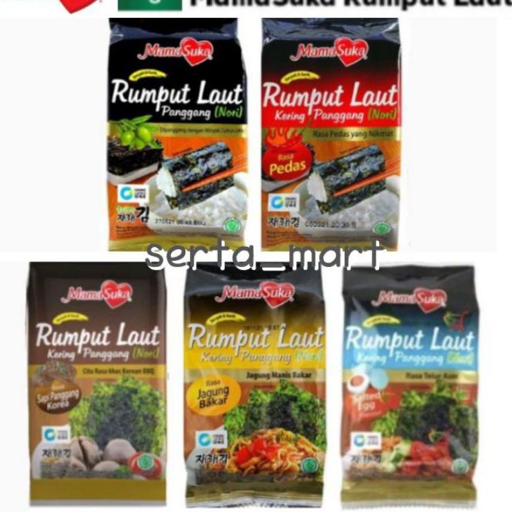 

Kepoin aja--Mamasuka Rumput Laut 4.5gr x 2 - Mama Suka Seaweed / Nori Original / Pedas / Salted Egg / BBQ 9gr