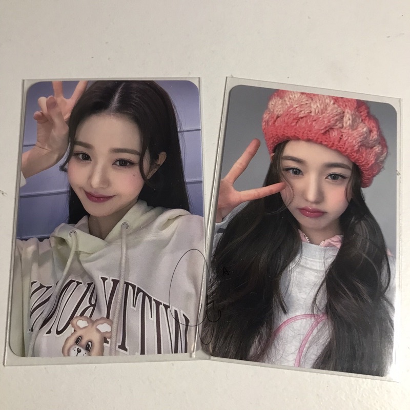 wonyoung kirsh bunny peace baret wony pc photocard