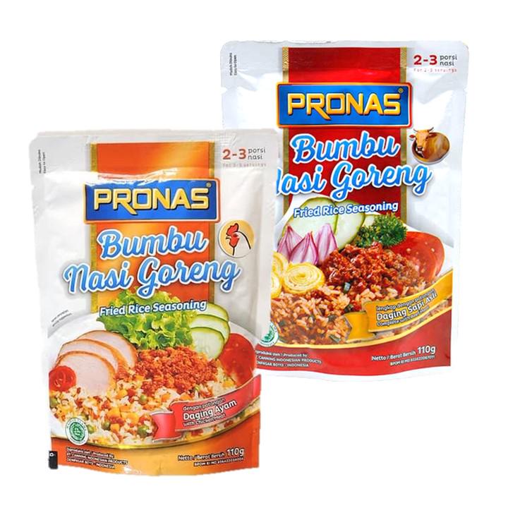 Pronas Bumbu Nasi Goreng Ayam Pouch 110gr + Pronas Bumbu Nasi Goreng Sapi Pouch 110 Gr