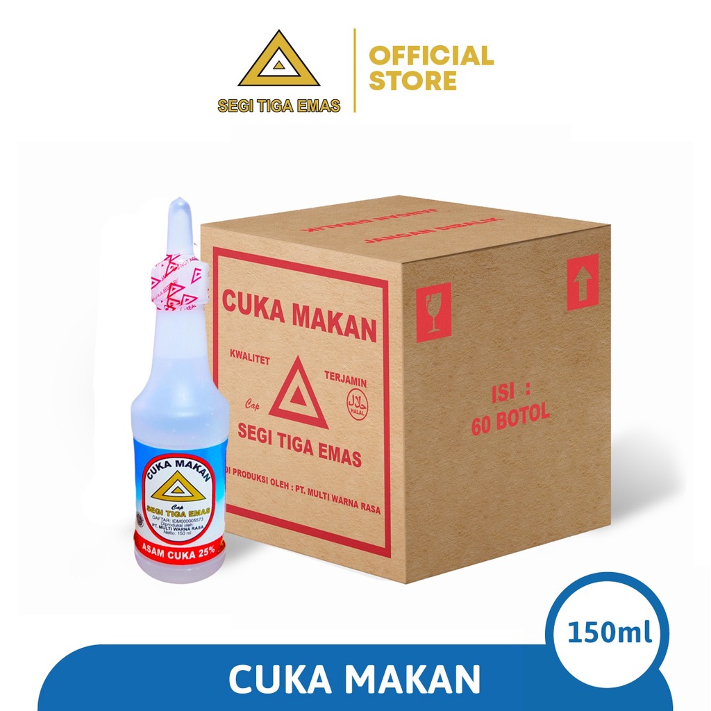 

Cuka Makan Segi Tiga Emas 150ml x 60pcs