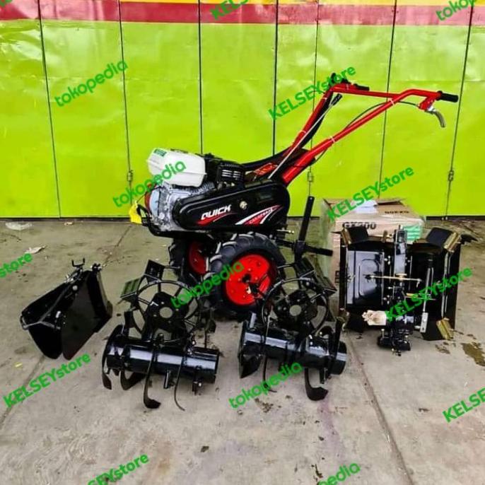 Termantab] Cultivator Quick Cakar Baja Main Blade B + Ridger + RTH + Roda Besi