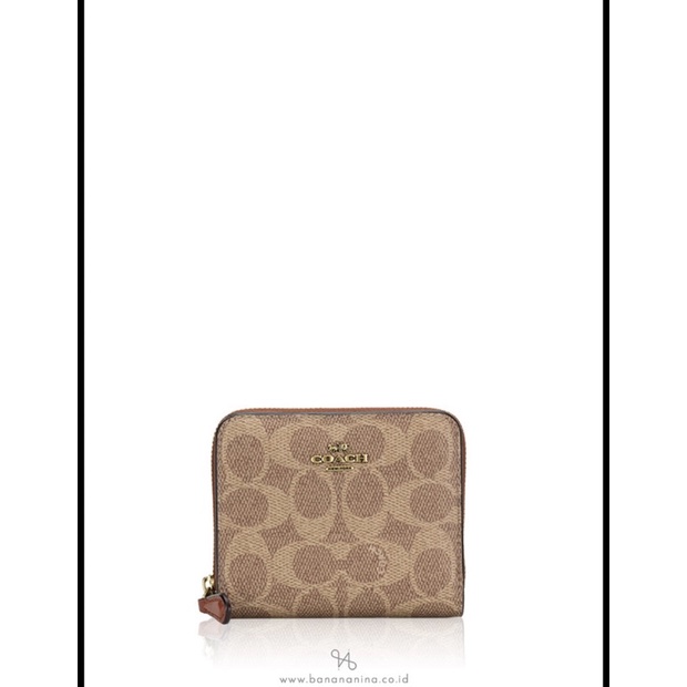 COACH Signature Billfold Wallet Tan Rust