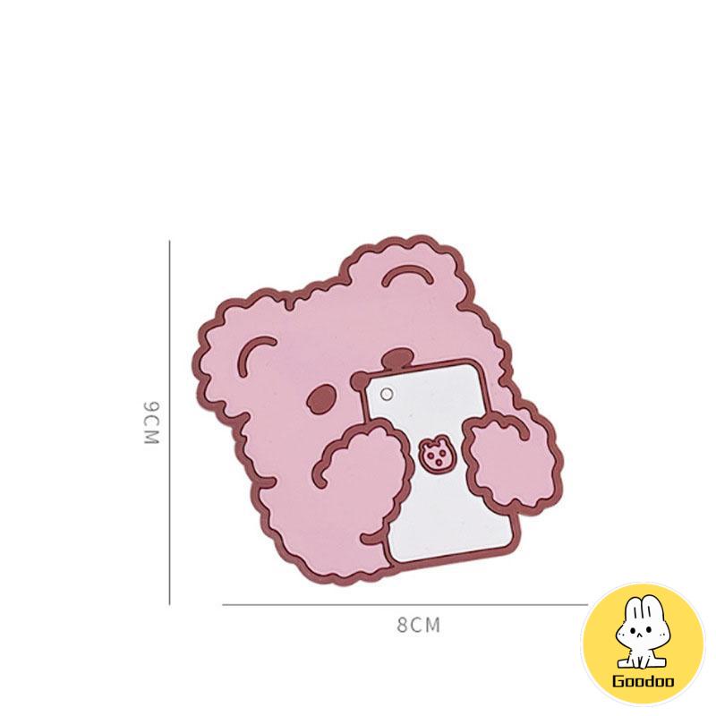 Tatakan Gelas Silikon Lucu / Alas Gelas Coaster Kartun Aksesoris Dapur /Non-slip Alas Tahan Panas Murah -Doo