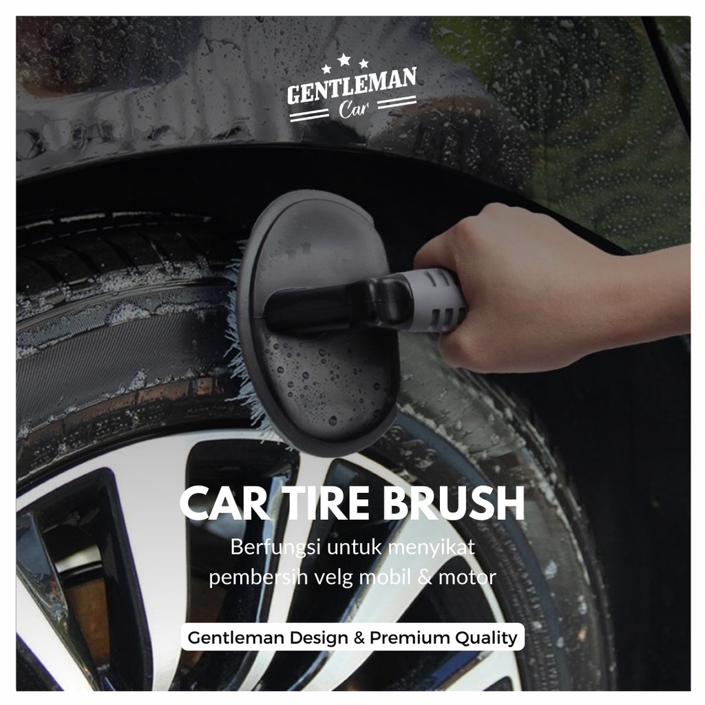 [COD] Car Tire Brush | Sikat Permbersih Velg Pelek Roda Ban Mobil &amp; Motor