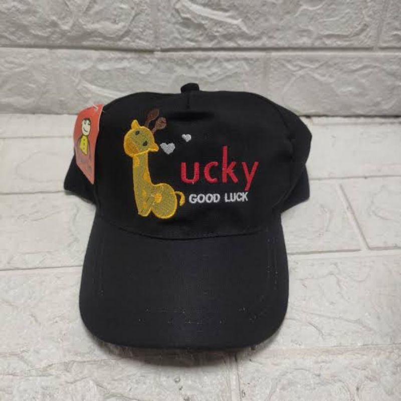 Topi Anak Good Lucky Request Nama Topi Anak Costum Nama Topi Bordir Nama