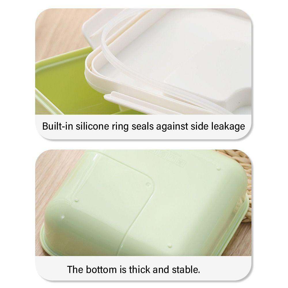 R-FLOWER Lunch Box Microwavable Untuk Pelajar Pekerja Kantor Dengan Sendok Wadah Makanan