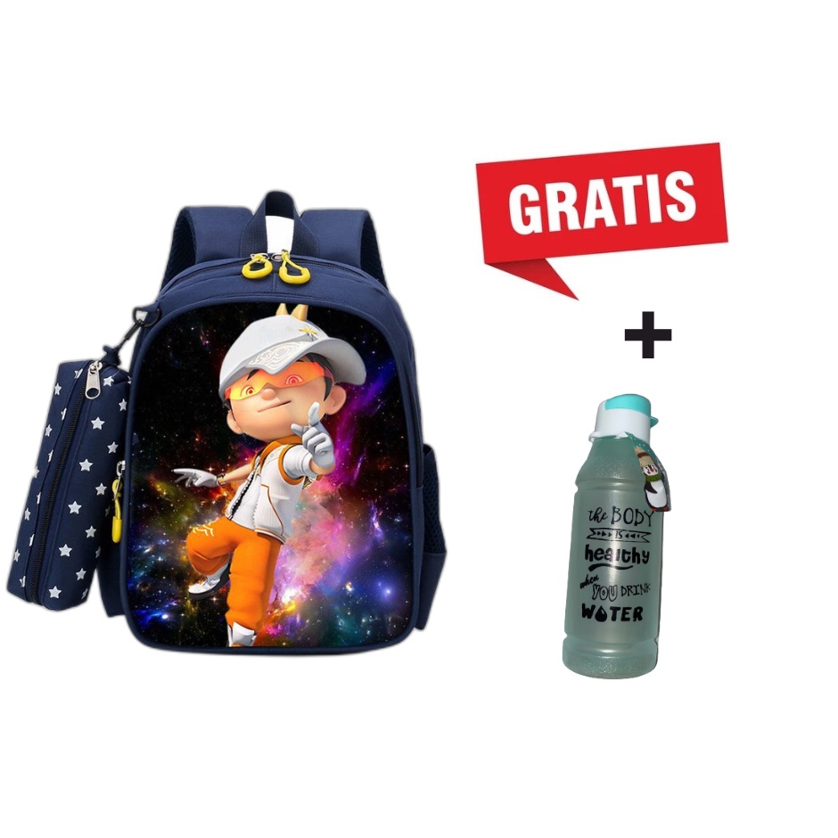 Tas Ransel Backpack Anak Sekolah untuk Paud/TK Geratis Botol Minuman