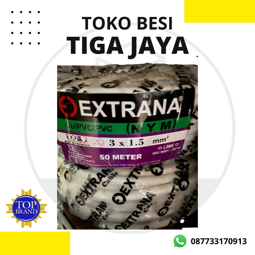 kabel NYM extrana isi 3 kabel ( meteran )