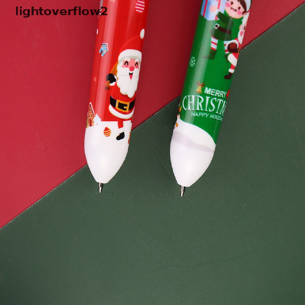 (lightoverflow2) Pulpen 10 Warna Untuk Hadiah Natal / Sekolah / Kantor