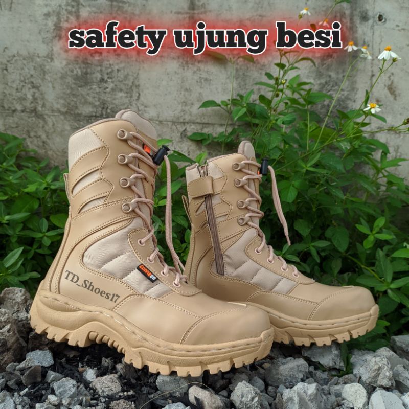 Sepatu PDL Gurun Tactical Boots Safety Sepatu PDL TNI POLRI SATPOLPP KREM ORIGINAL CAANGO