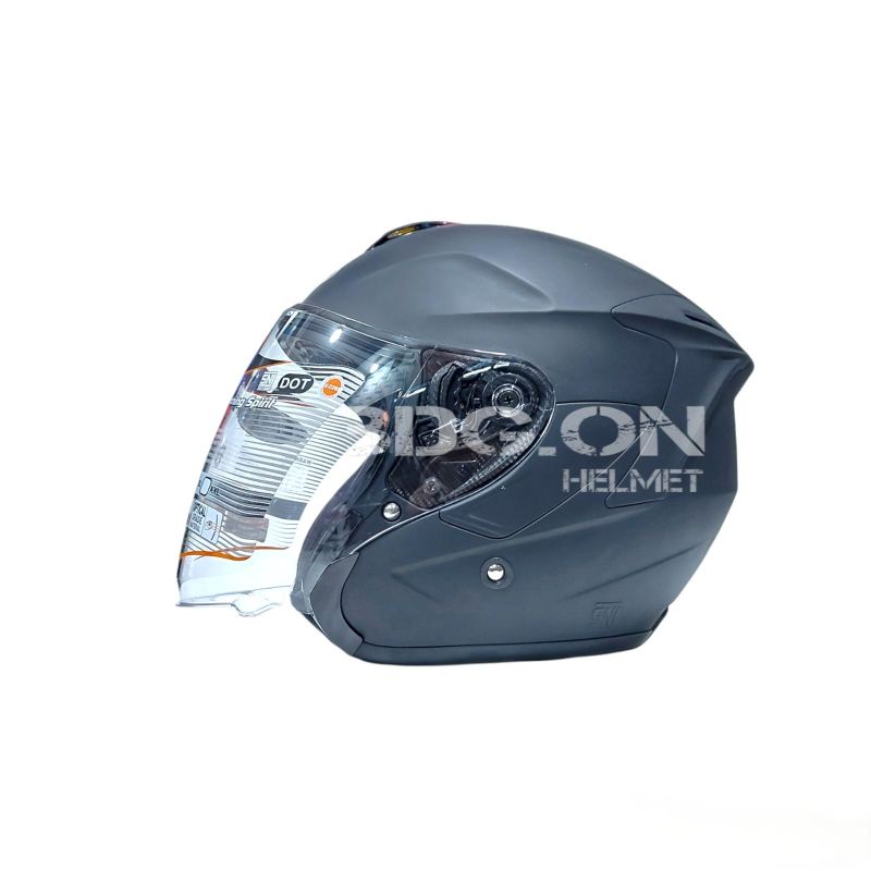 Helm INK DYNAMIC Solid HITAM DOFF Half Face Original