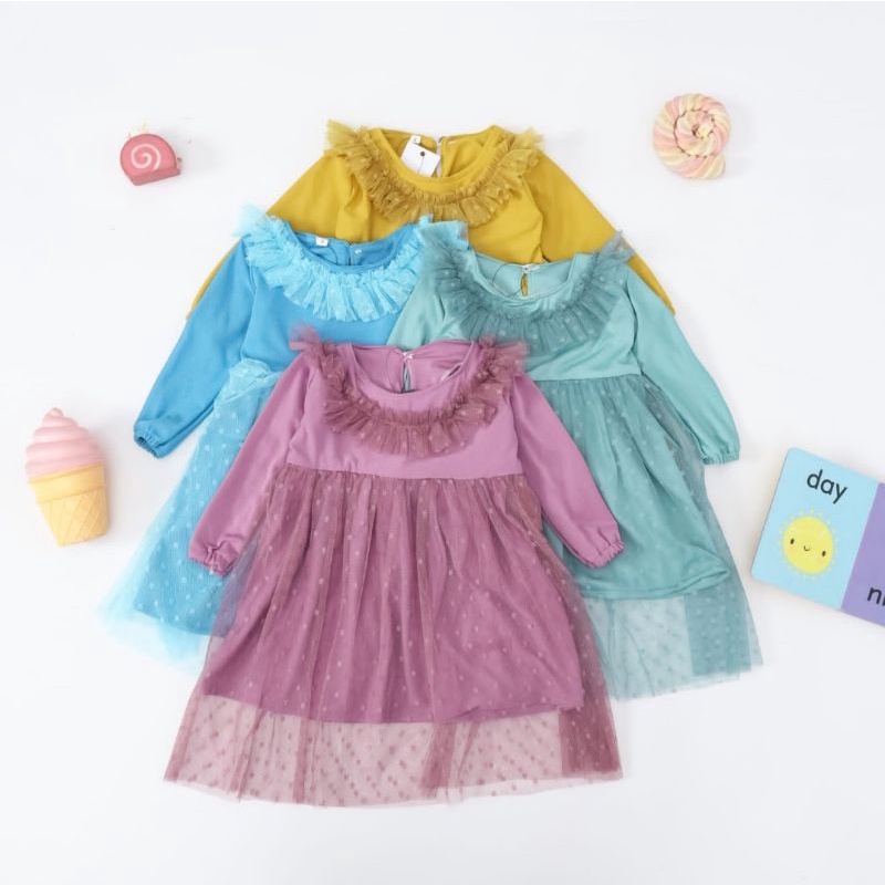gamis anak brukat plus kerudung