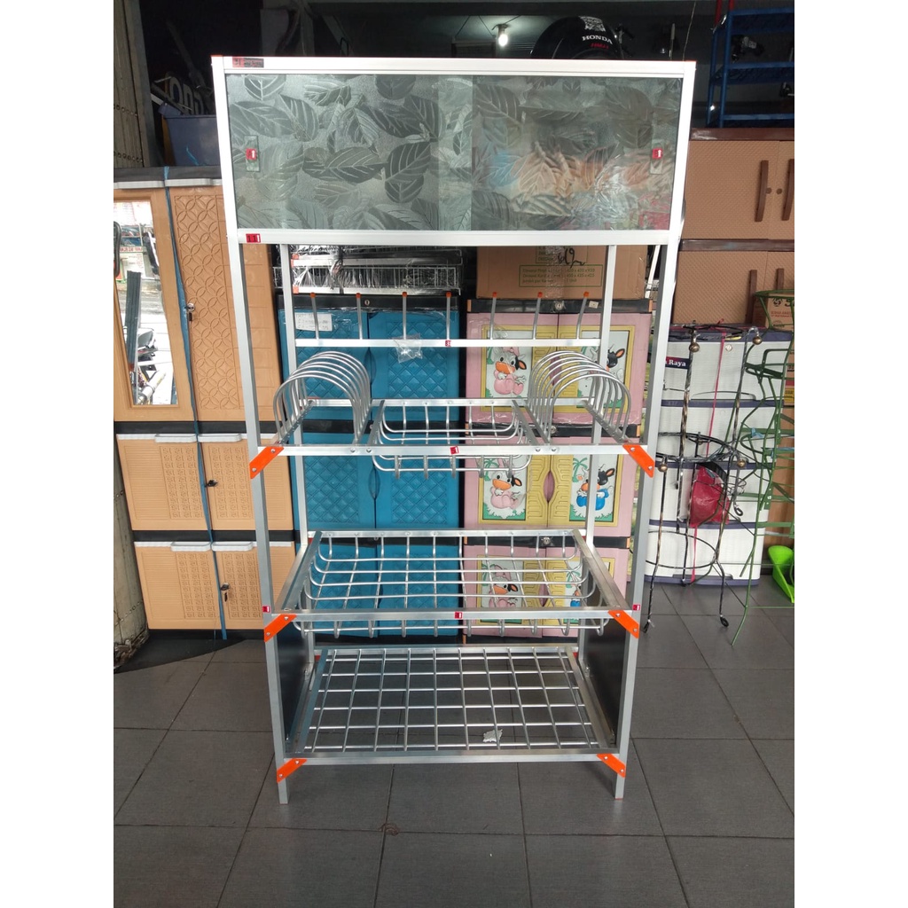Rak piring + Lemari Kaca