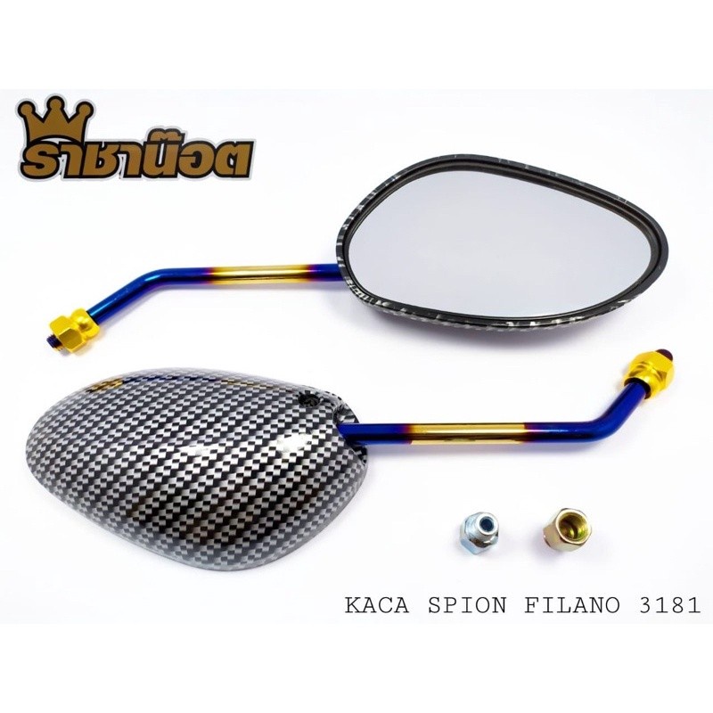 spion twotone carbon model Supra x 125 universal semua Honda matick bebek moge sprot dll