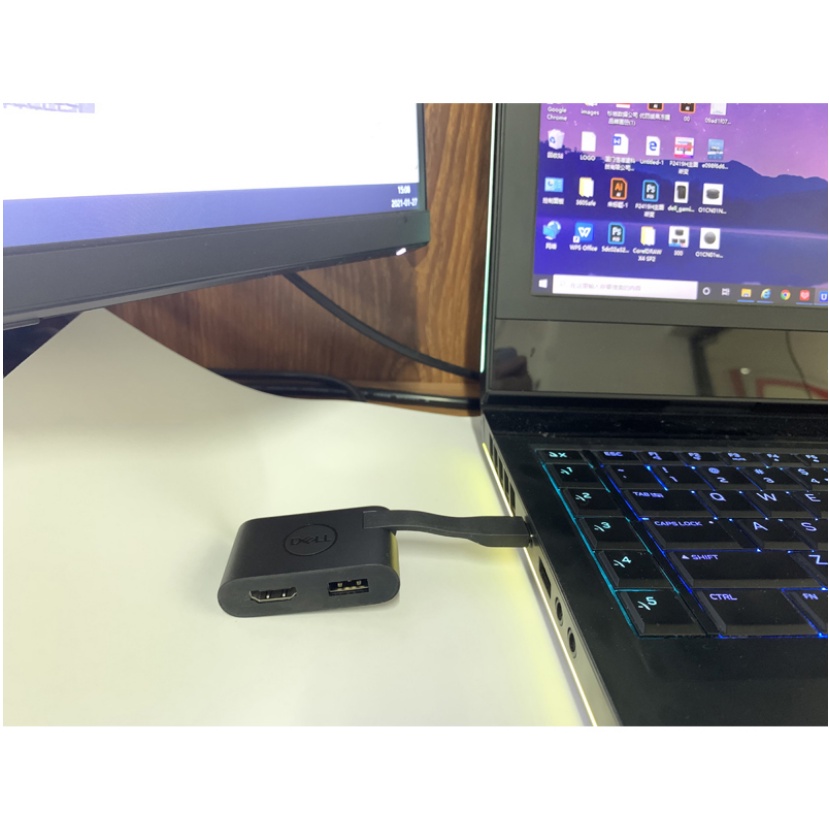 Converter Plug And Play DELL DA20u USB C To USB A Or HDMI Original