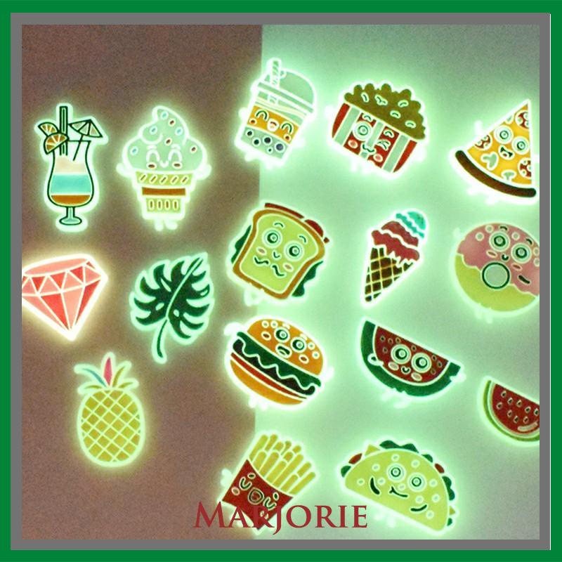 Charms Pin Bahan Pvc Glow In The Dark Desain Makanan Untuk Aksesoris Charms Fashion-MJD