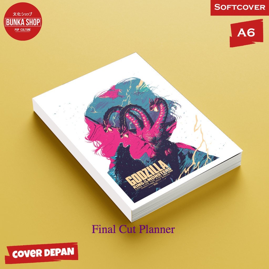 Pocket Note Godzilla 2 Softcover A 6 Buku Tulis Catatan Notes Agenda Planner Jurnal