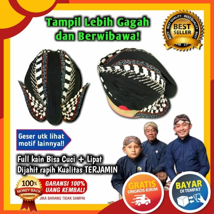 ardiikbal27 Blangkon Jogja Halus Premium Batik Cap Original Blankon Jawa Jogja COD TERLARIS TERPERCA