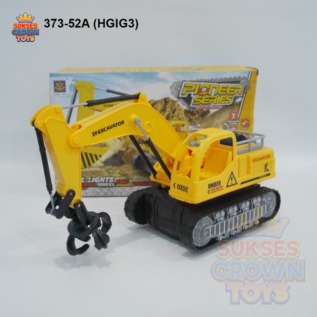 MOBIL BATERAI PIONEER EXCAVATOR CAPIT LAMPU-MAINAN MOBIL ANAK-MAINAN ECAVATOR-MAINAN ANAK MATARM