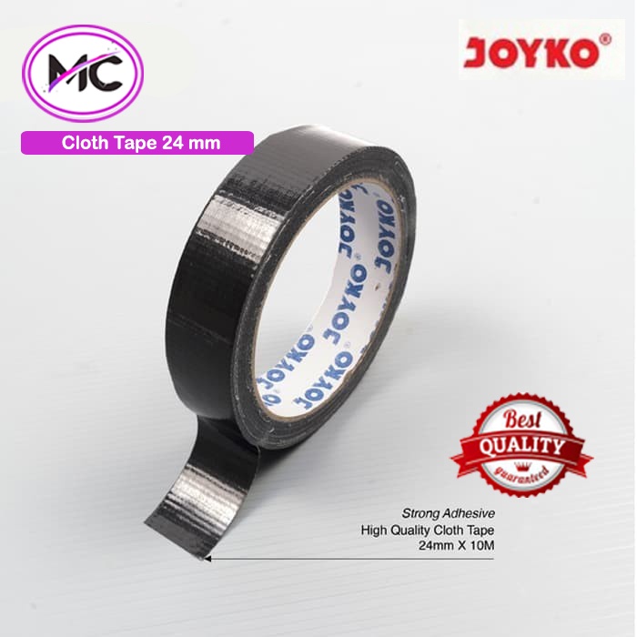 Lakban Kain Hitam Besar Sedang Kecil Joyko Cloth Tape Solasi Kain Jilid Tugas Sekolah Kliping Makalah Lakban Hitam Serbaguna