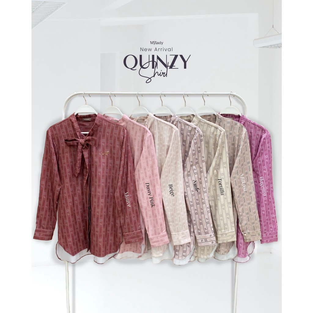 NEW QUINZY SHIRT BY MYLADY/BAHAN TWILLY/SHIRT PREMIUM/SHIRT GAYA/BAJU CANTIK/BAJU MUSLIM/BAJU TANGAN