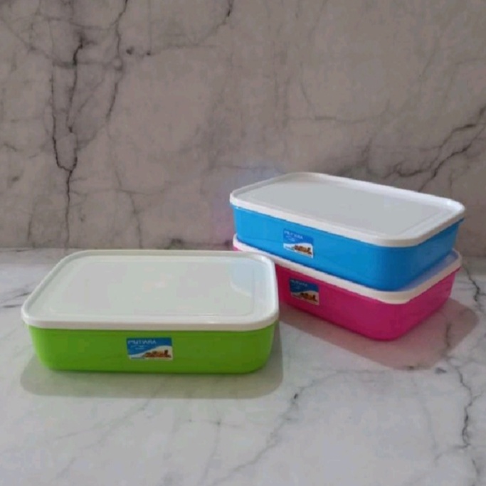 Kotak Makan Sekat 3 Tempat Makan Plastik Warna Warni Lunch Box Catering Kotak Bekal Sekat Harga Terjangkau