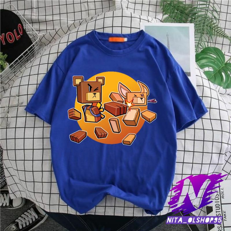 kaos anak super bear adventure baju anak super bear minecraft roblox