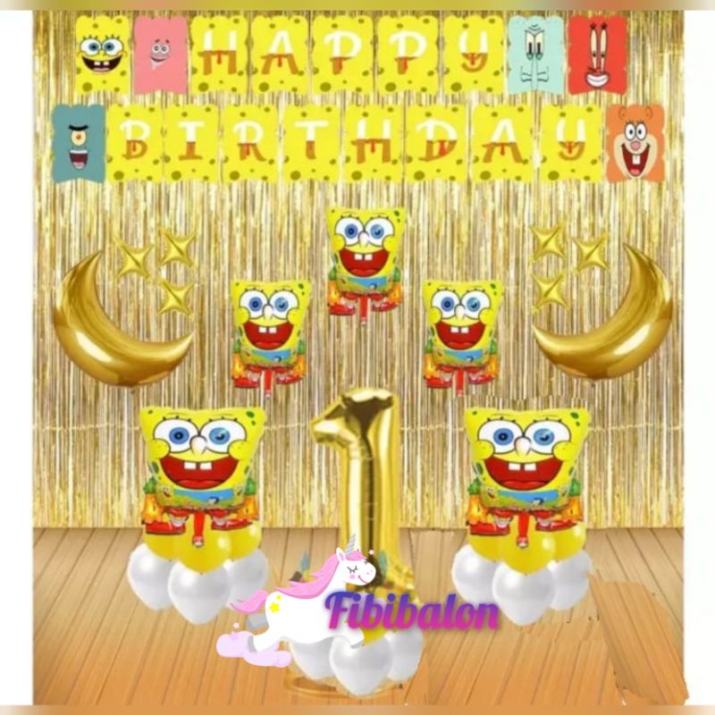 Paket Dekorasi Ulang Tahun Spongebob