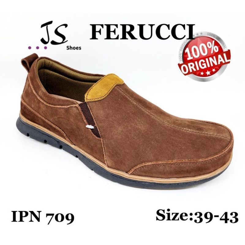 FERUCCI IPN 709 - SEPATU CASUAL NOBUCK PRIA DEWASA MERK FERUCCI