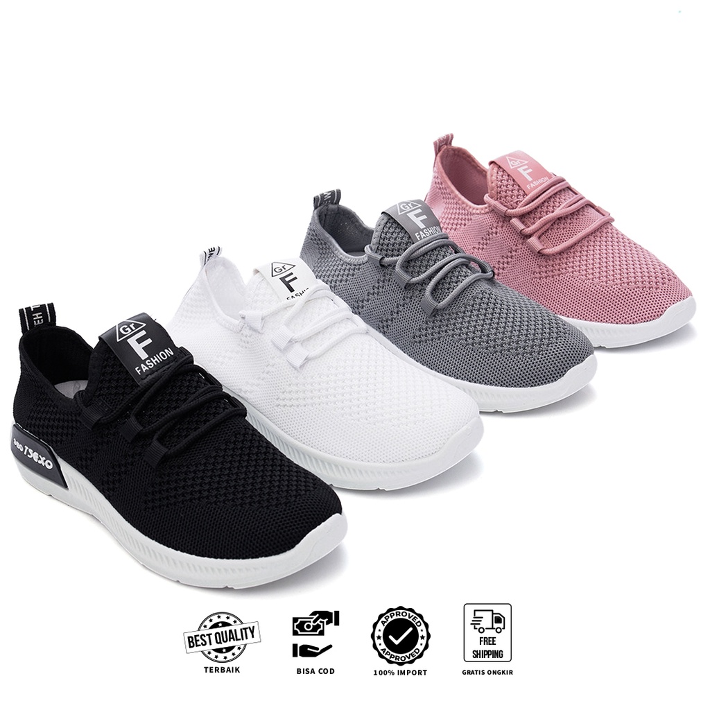 FREE KOTAK SEPATU!!! SALE!!! SEPATU SNEAKERS CEWEK TERLARIS - H5