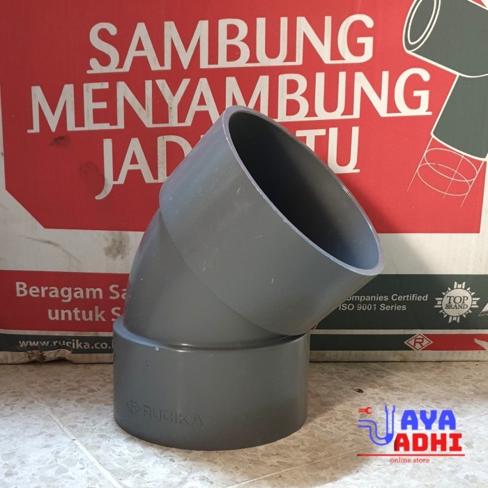 PVC Elbow Knee 45 derajat 3" Rucika / Power 3 inch