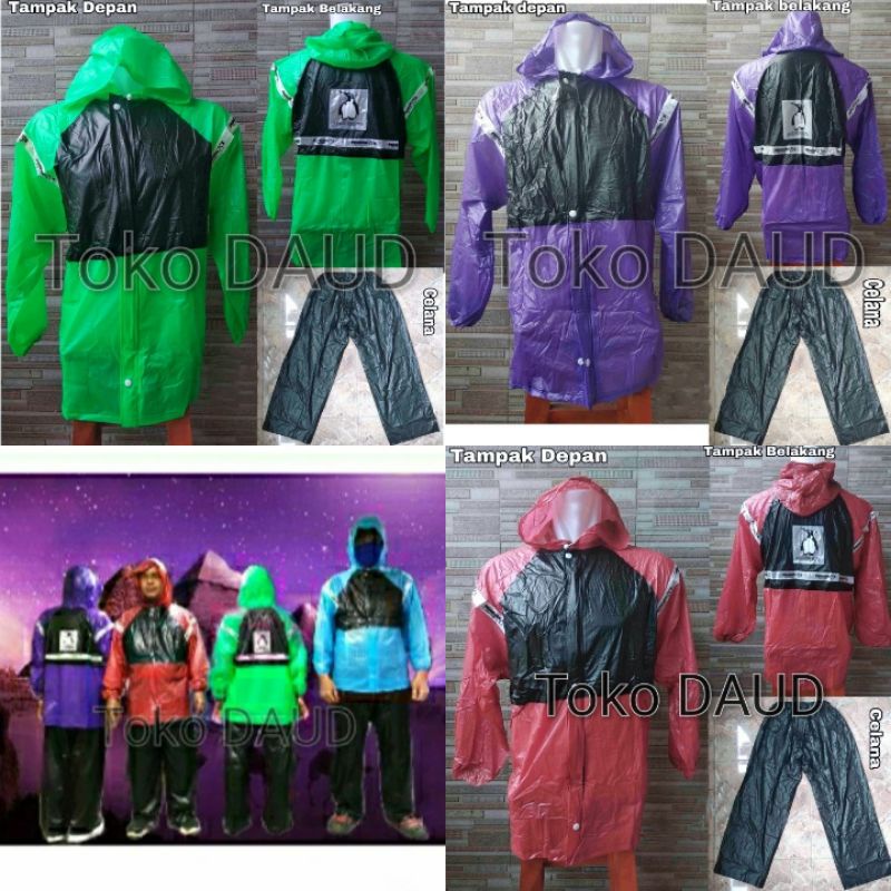 Jas Hujan Setelan PENGUIN Murah XL Promo Penguins 100% PVC Pinguin Batman / Penguin FL Original Xpan