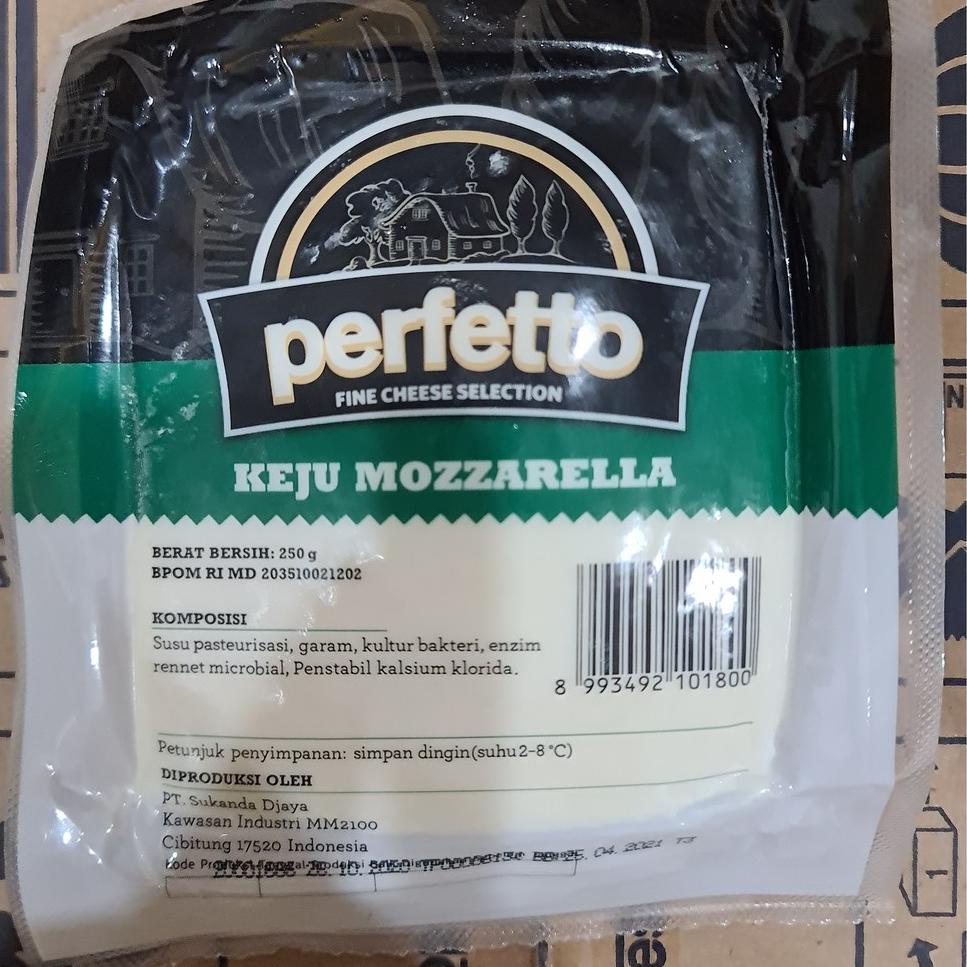 

code2t7Sh--mozzarella PERFETTO 250gram / keju mozarella 250 gram vacuum mozarela slice