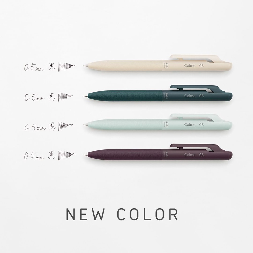 

Pentel Calme New 2022 Color 0.5 0.7 mm Emulsion Ink Ballpoint Pen
