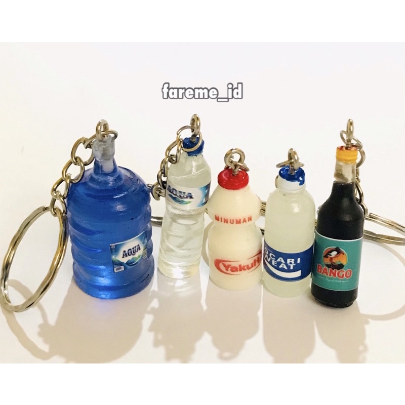 GANTUNGAN KUNCI BOTOL MINUMAN MURAH PREMIUM 1 PCS / MINIATUR GANCI / SOUVENIR PERNIKAHAN UNIK / GANTUNGAN KUNCI SNACK