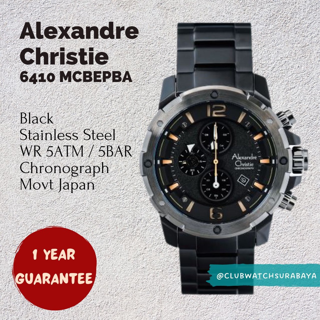 Jam Tangan Pria Alexandre Christie ORI 6410 MCBEPBA / Alexandre Christie Jam Tangan laki-Laki 6410 M
