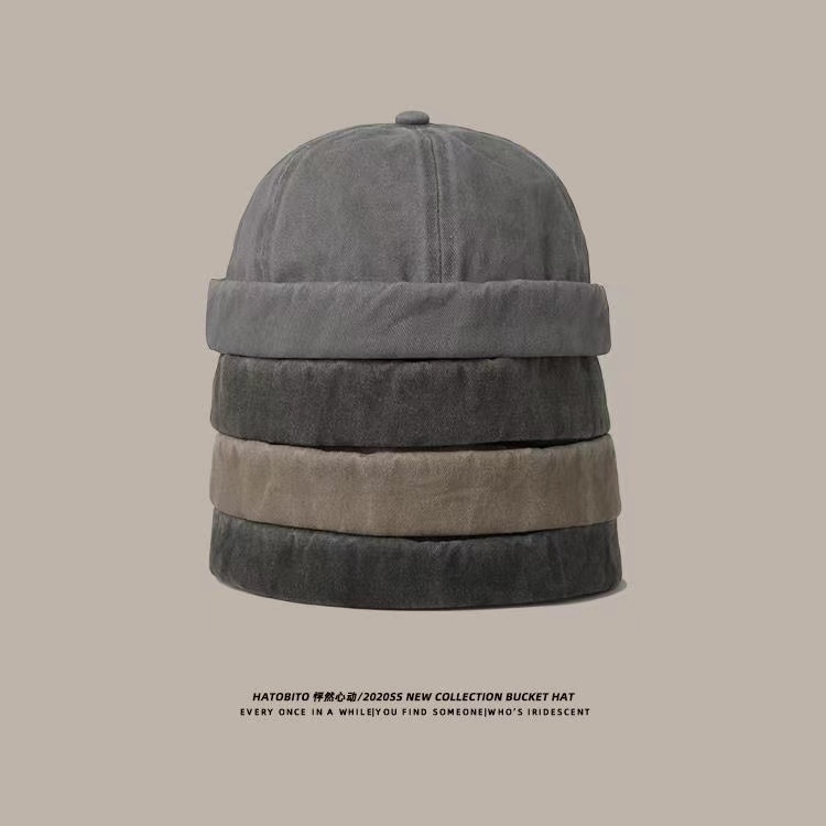 Topi Bonnet Bahan Denim Gaya Vintage Untuk Pria Dan Wanita