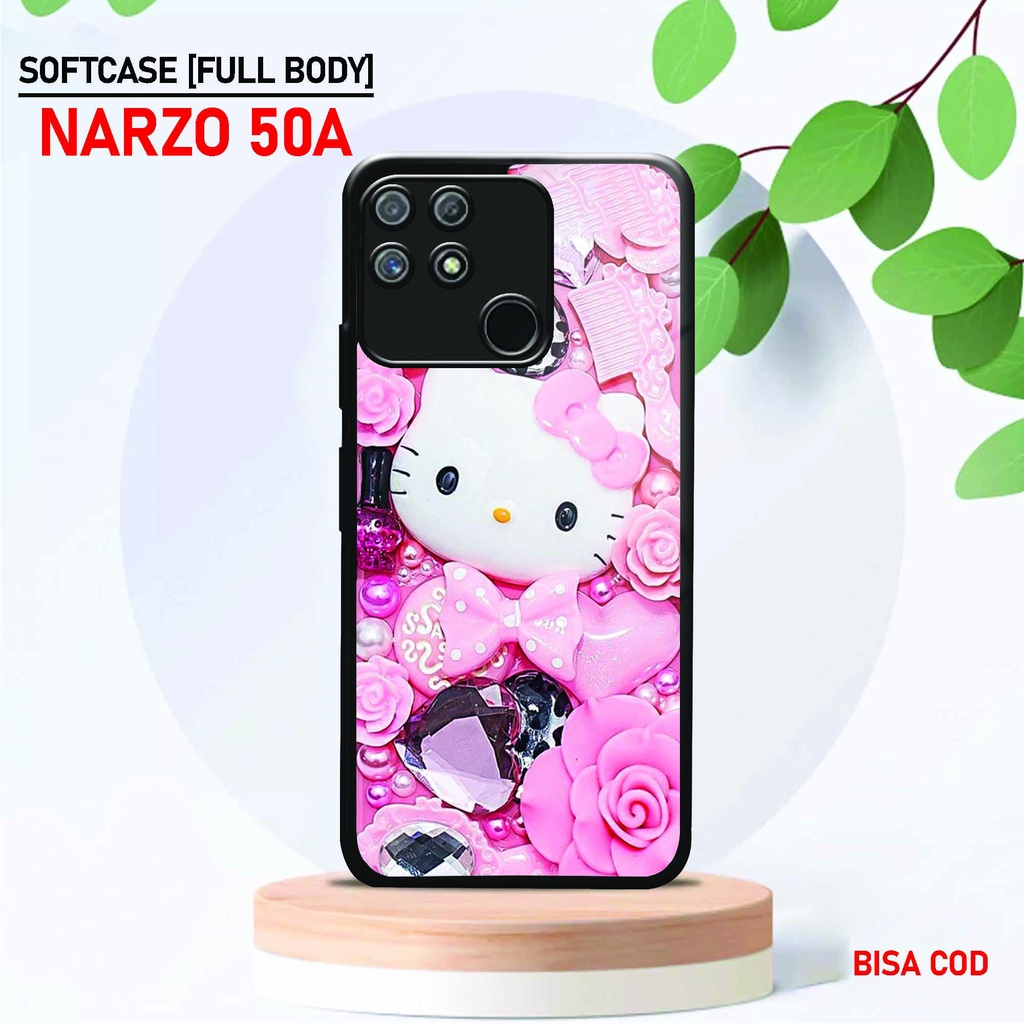 Softcase Kaca Kilau Realme Narzo 50A - ( SC 25 ) Case Full Body Realme Narzo 50A - Silikon Glossy Re