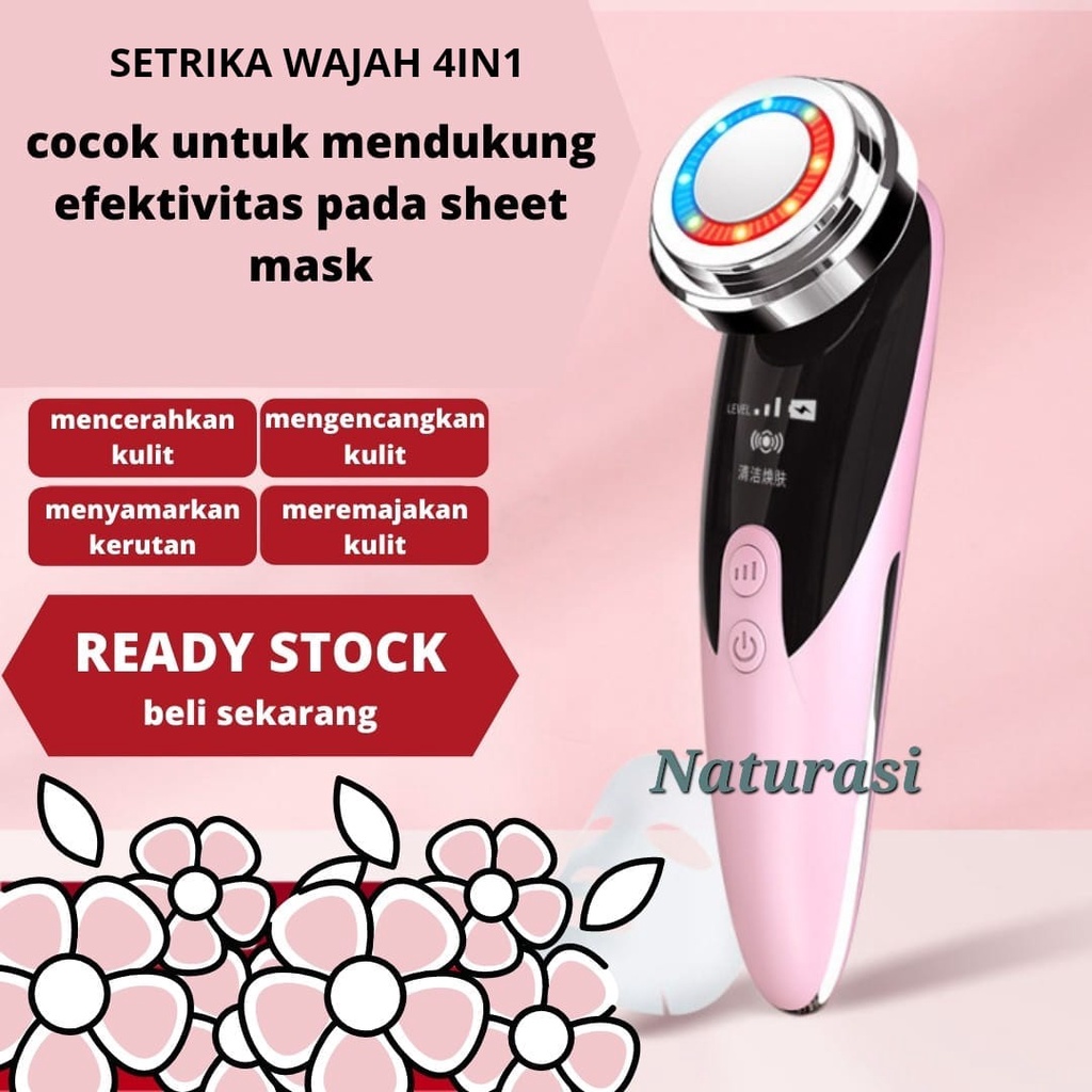 Setrika Wajah 4 In 1 dengan 2 sinar pdt