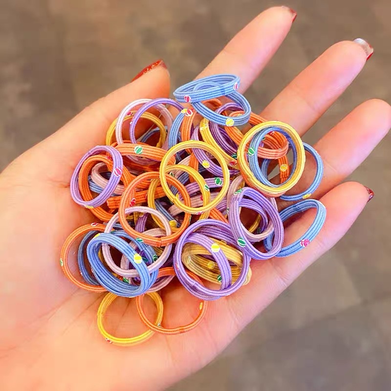 [PRINCESS KESLI]Karet Rambut Anak Perempuan Elastisitas tinggi anak-anak tidak melukai karet gelang rambut /  Ikat Rambut Karet Polos Elastis Gaya Korea / Karet Gel