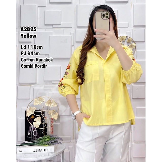 Atasan cotton bangkok combi bordir