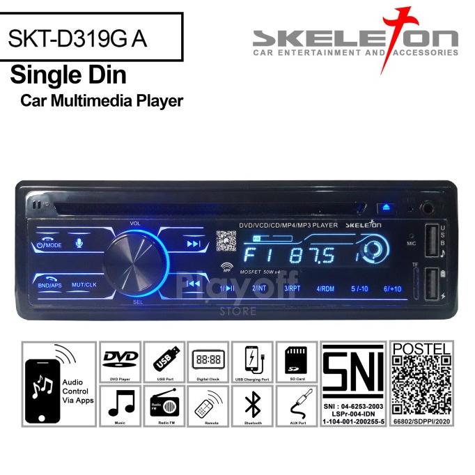 Single Din DVD Multimedia Player Bluetooth USB