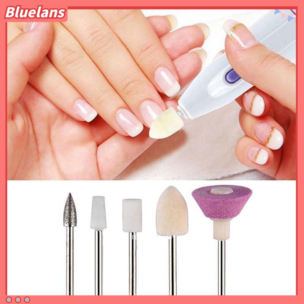 (In Stock) Kacamata Hitam Lensa Warna Warni ♡5pcs Mata Bor Pengikir Kuku Elektrik Untuk Manicure