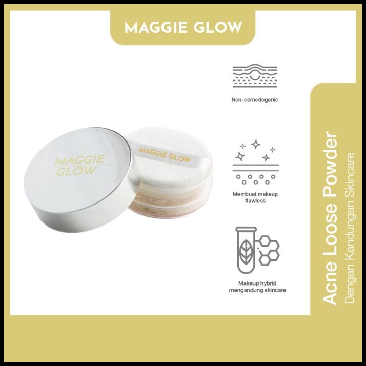 Jual Maggie Glow Acne Loose Powder / Bedak Tabur Wajah Penghilang ...