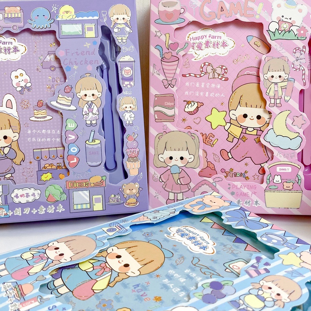 

PAKET BOX SZ - 57 STICKER BUKU BERGAMBAR + PENJEPIT DAN PEMOTONG STICKER KARTUN LUCU IMUT BISA COD