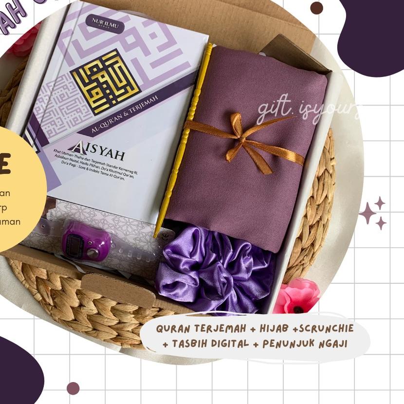 

BAYAR DITEMPAT✔️Hampers / Gift Box / Kotak Hadiah / Kado Muslimah Cewek Hijab Al-Quran A6 Murah Hadiah Lebaran, Ulang Tahun, Graduation, Wedding, Sempro, Semhas, Enggagement Ready Stock [Cek Deskripsi]|RA7