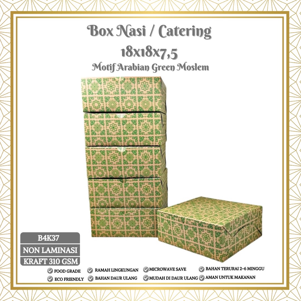 Box Nasi Kotak Box Nasi 18x18 Dus 18X18 (B4K37-Non Laminasi)