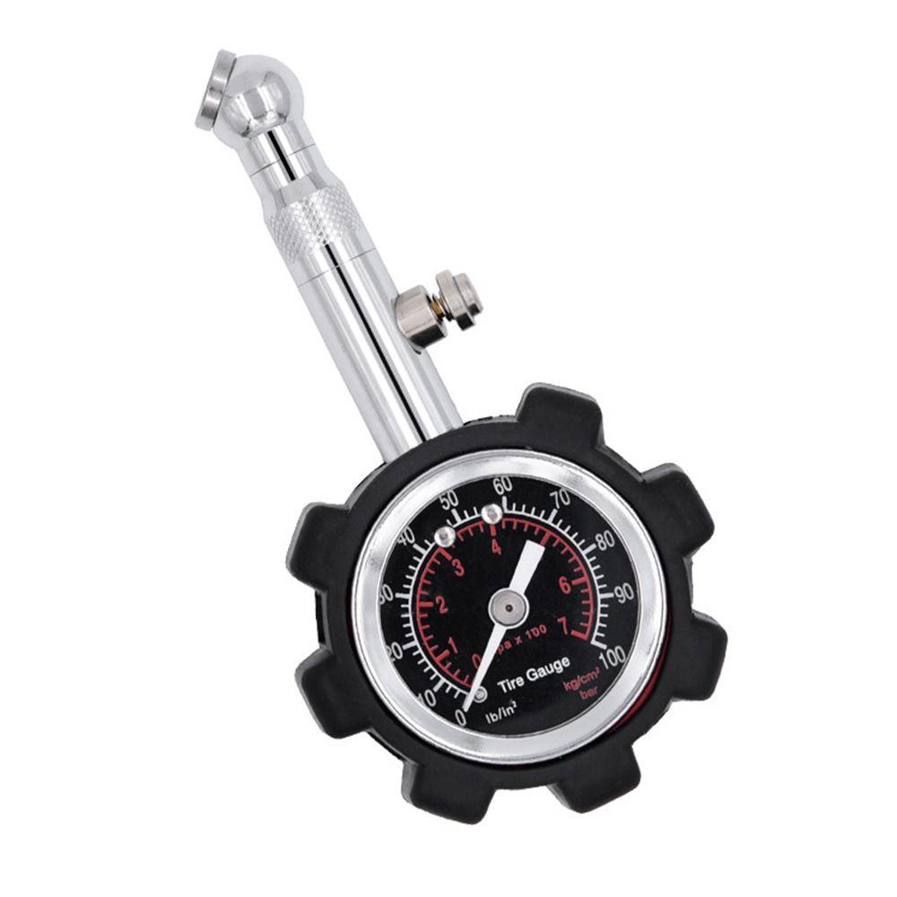 Solighter Tire Pressure Gauge Hot Metal Gantungan Kunci Pengait Profesional 100psi